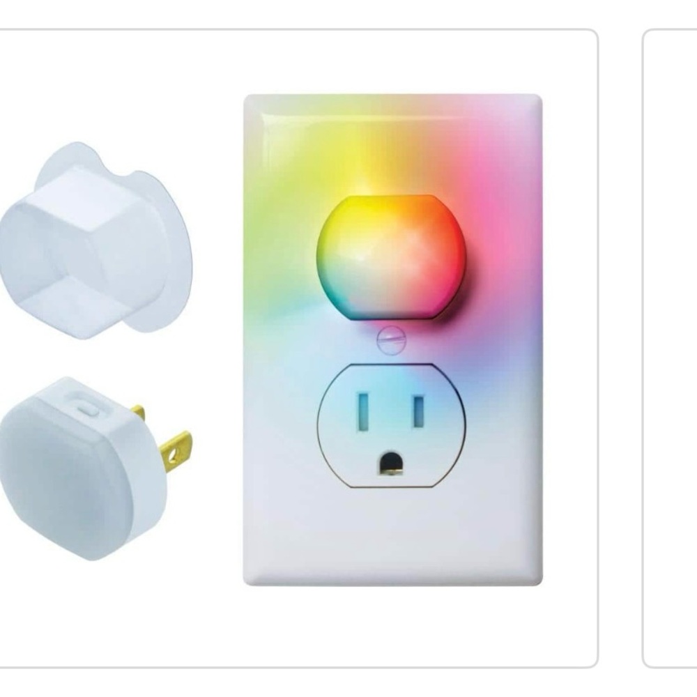 Hampton Bay Colorful LED Night Light Outlet Cover